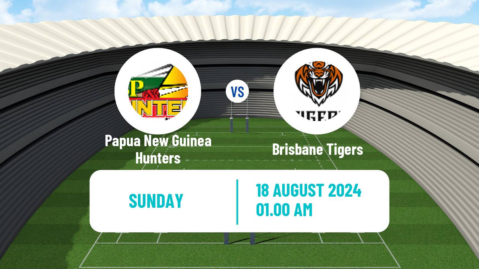 Rugby league Australian Queensland Cup Papua New Guinea Hunters - Brisbane Tigers