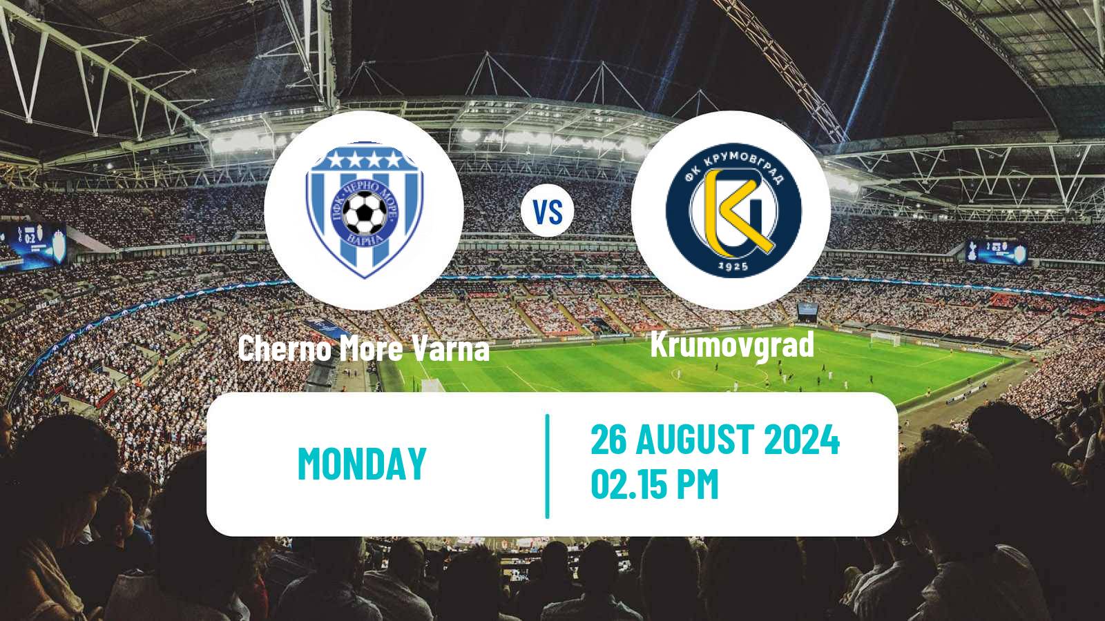 Soccer Bulgarian Parva Liga Cherno More Varna - Krumovgrad