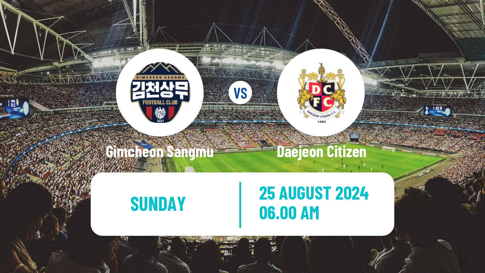 Soccer South Korean K-League 1 Gimcheon Sangmu - Daejeon Citizen