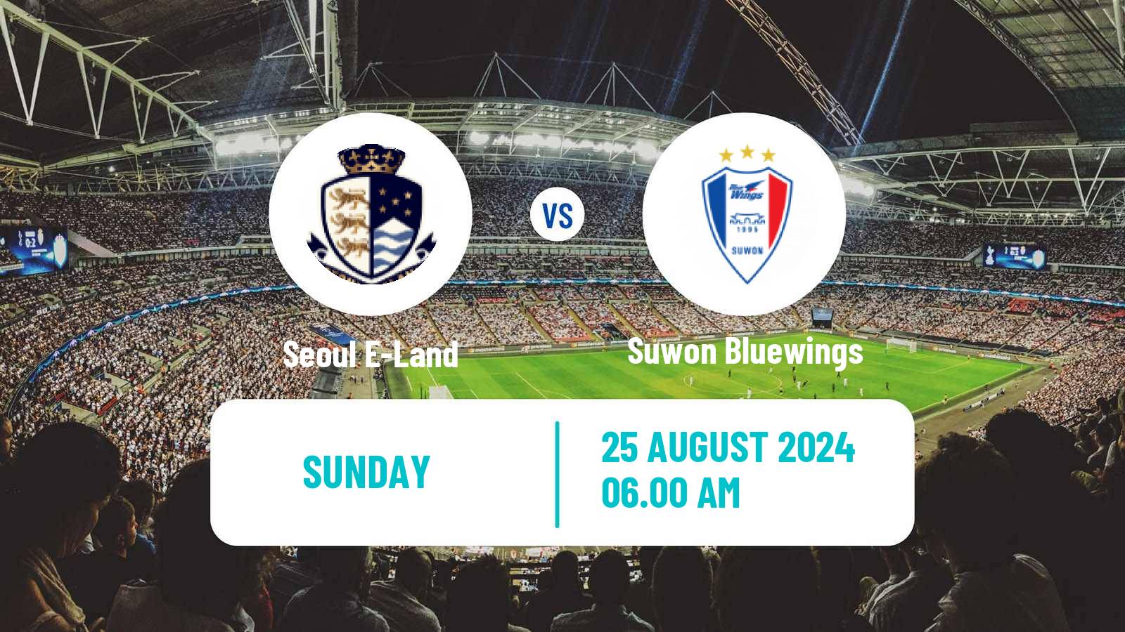 Soccer South Korean K-League 2 Seoul E-Land - Suwon Bluewings