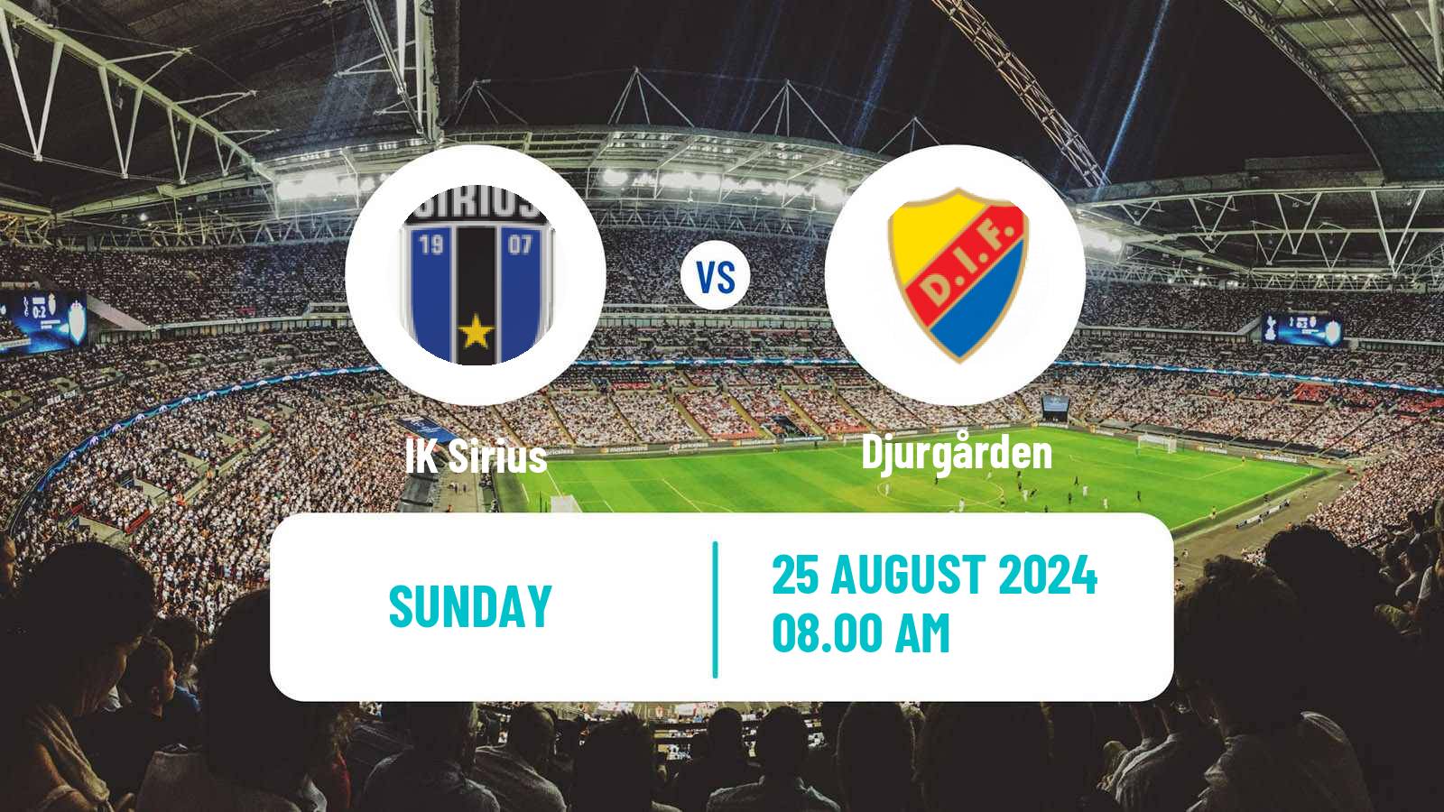 Soccer Swedish Allsvenskan Sirius - Djurgården