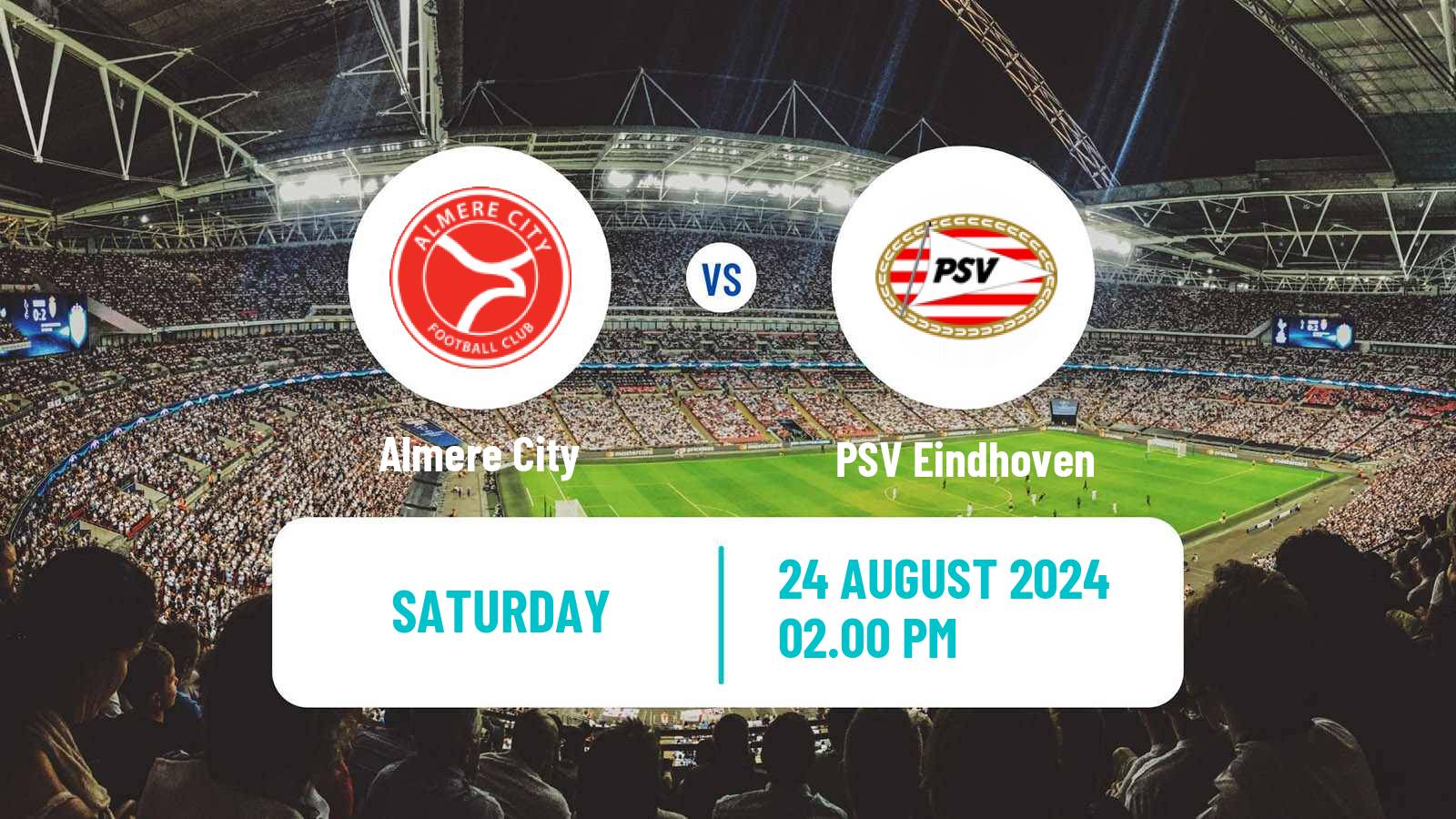 Soccer Dutch Eredivisie Almere City - PSV Eindhoven