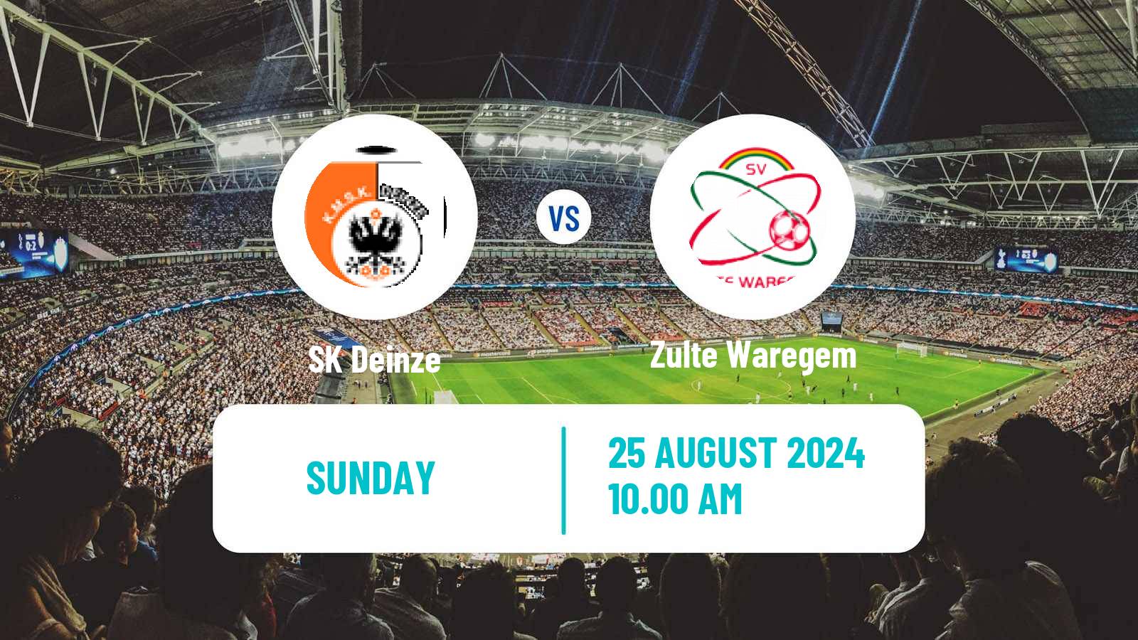 Soccer Belgian Сhallenger Pro League Deinze - Zulte Waregem