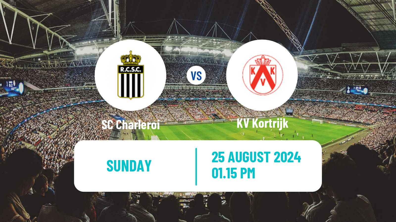 Soccer Belgian Jupiler Pro League Charleroi - Kortrijk