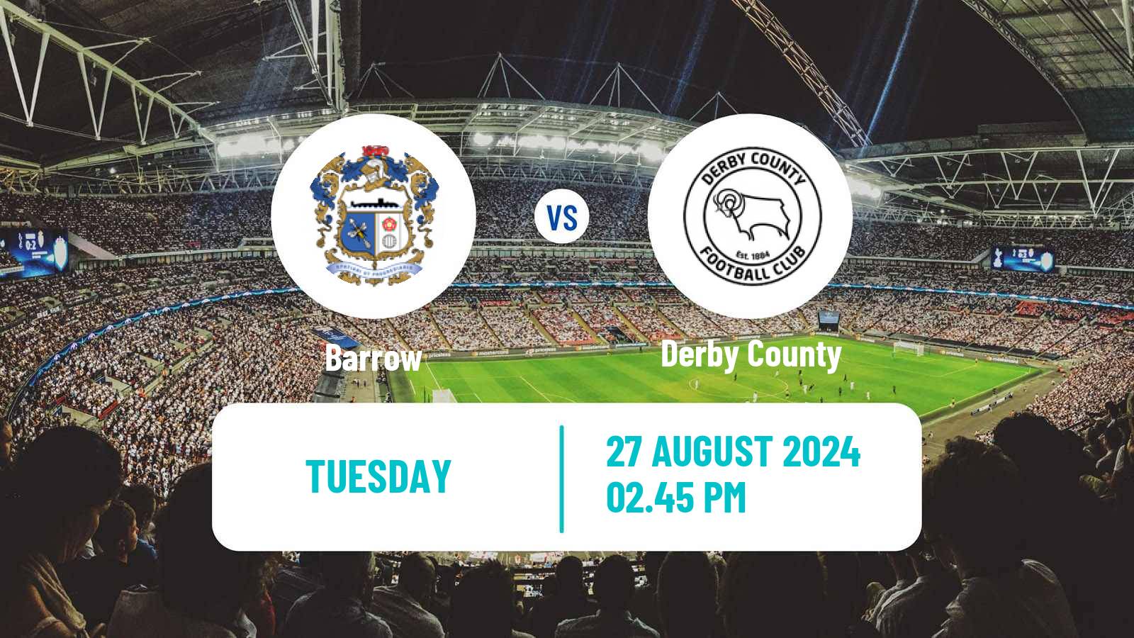 Soccer English League Cup Barrow - Derby County