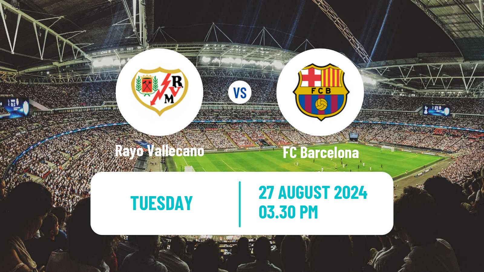 Soccer Spanish LaLiga Rayo Vallecano - Barcelona