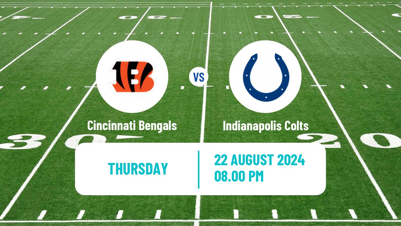 American football NFL Cincinnati Bengals - Indianapolis Colts