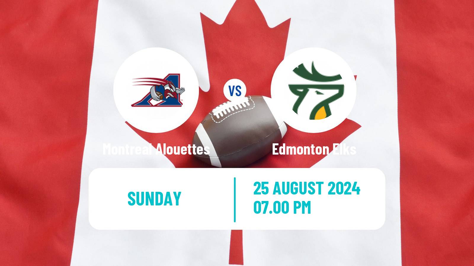 Canadian football CFL Montreal Alouettes - Edmonton Elks