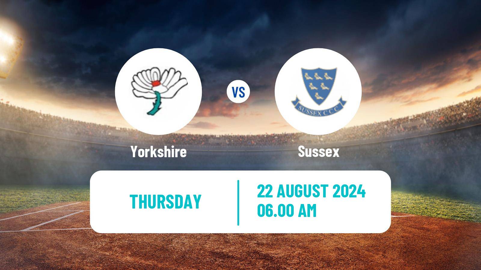 Cricket County Championship Two Cricket Yorkshire - Sussex