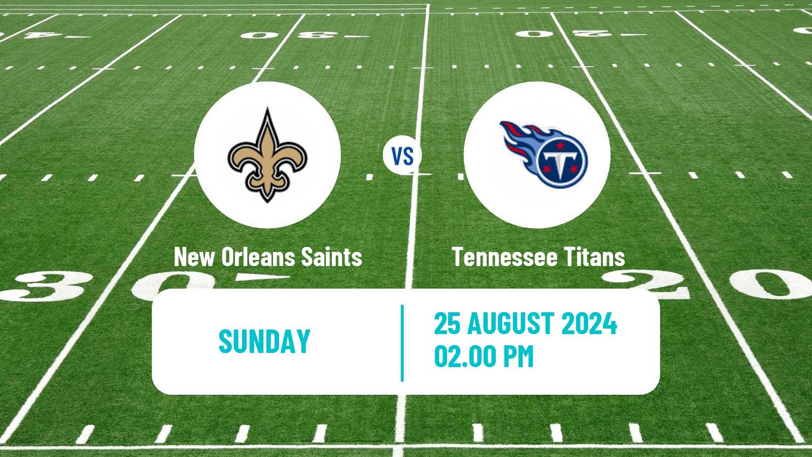 American football NFL New Orleans Saints - Tennessee Titans