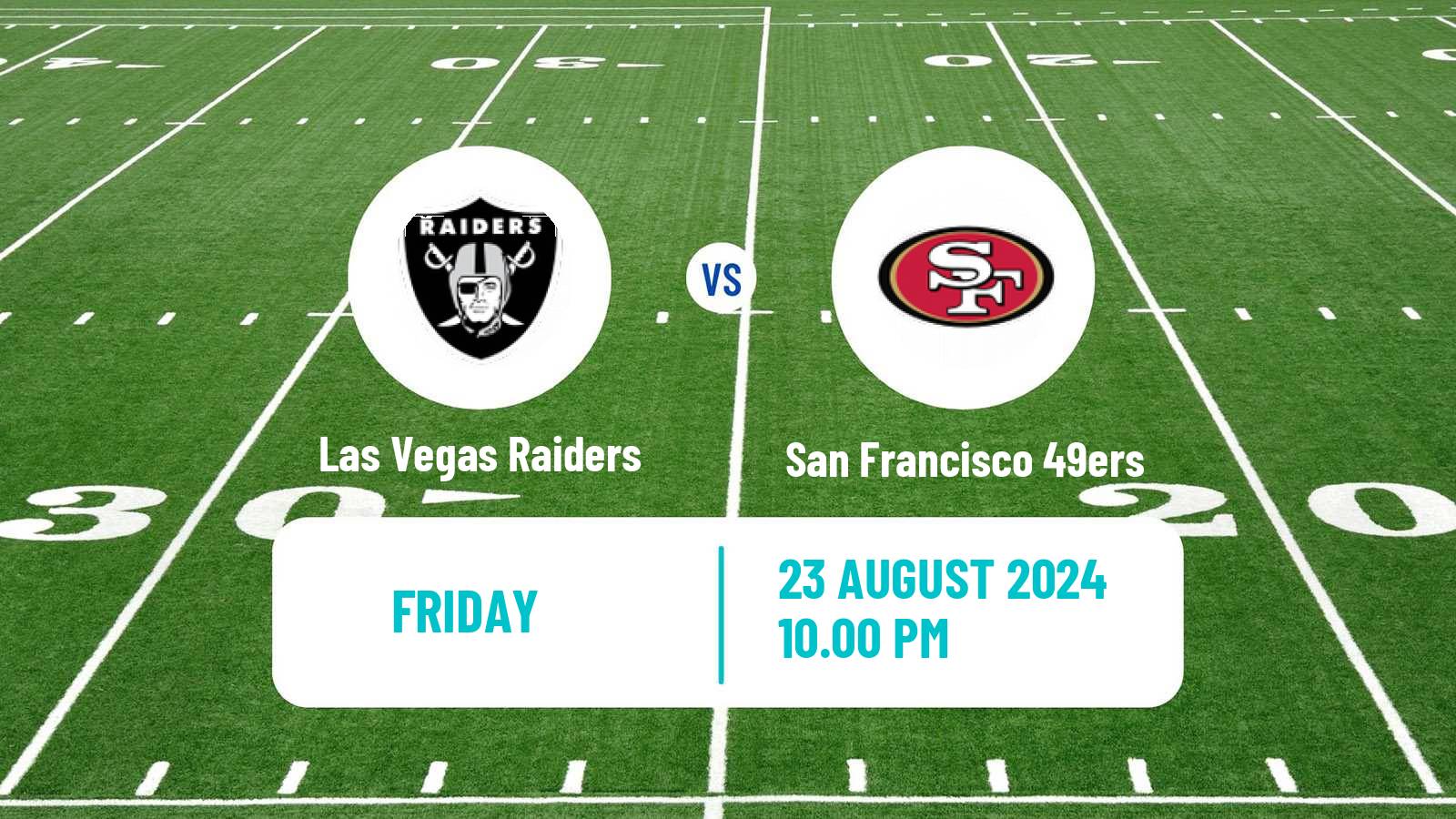 American football NFL Las Vegas Raiders - San Francisco 49ers