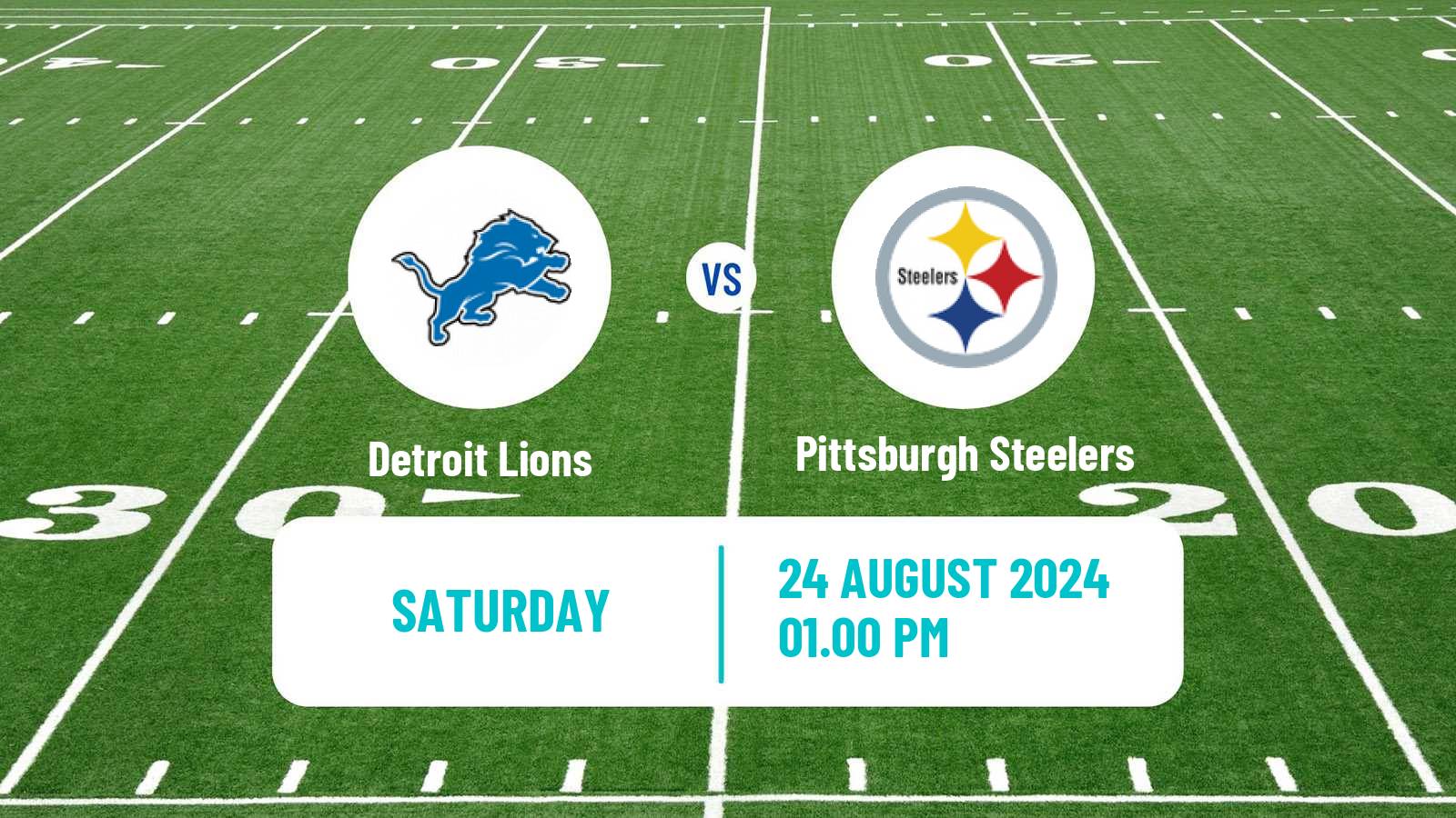 American football NFL Detroit Lions - Pittsburgh Steelers