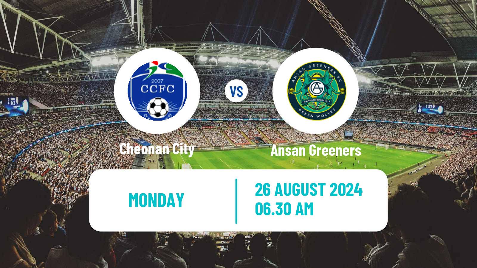 Soccer South Korean K-League 2 Cheonan City - Ansan Greeners