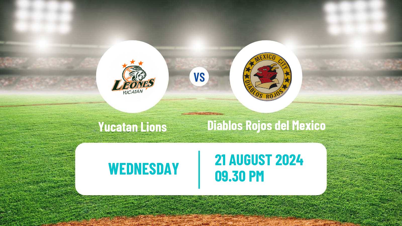 Baseball LMB Yucatan Lions - Diablos Rojos del Mexico