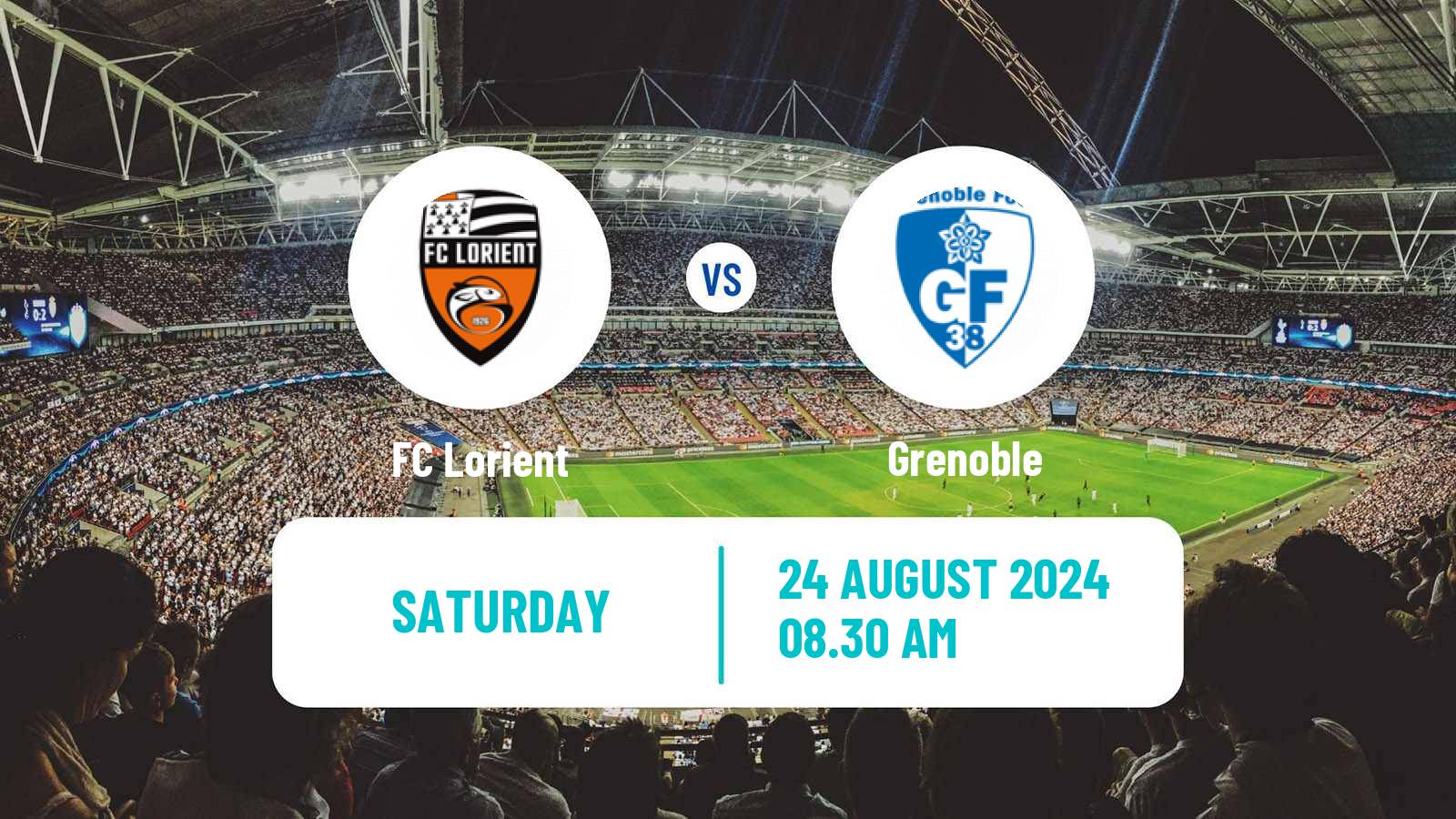 Soccer French Ligue 2 Lorient - Grenoble