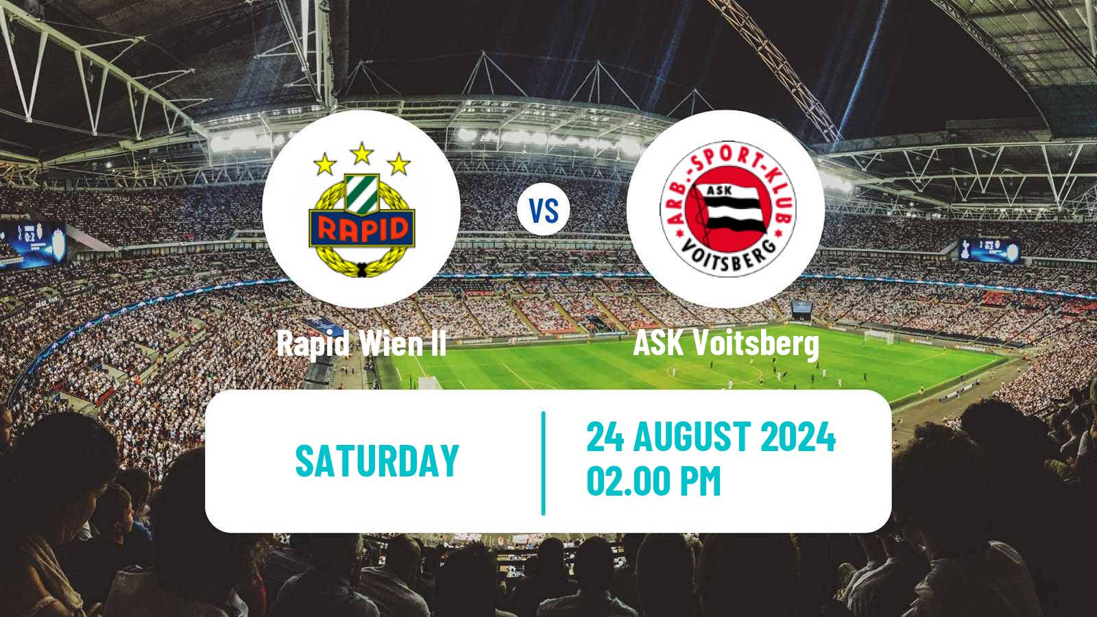 Soccer Austrian 2 Liga Rapid Wien II - ASK Voitsberg