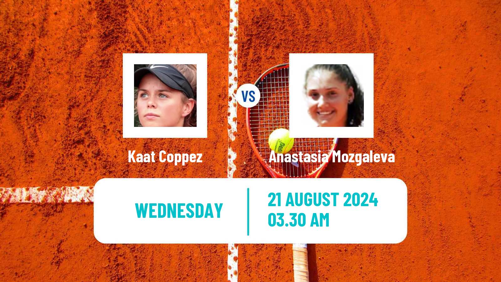 Tennis ITF W15 Wanfercee Baulet Women Kaat Coppez - Anastasia Mozgaleva