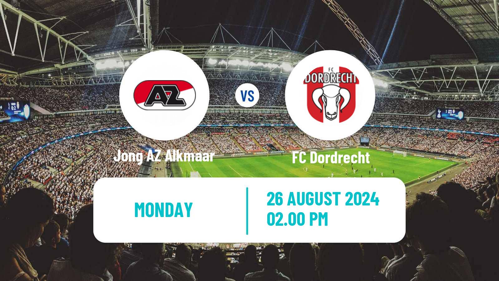 Soccer Dutch Eerste Divisie Jong AZ Alkmaar - Dordrecht