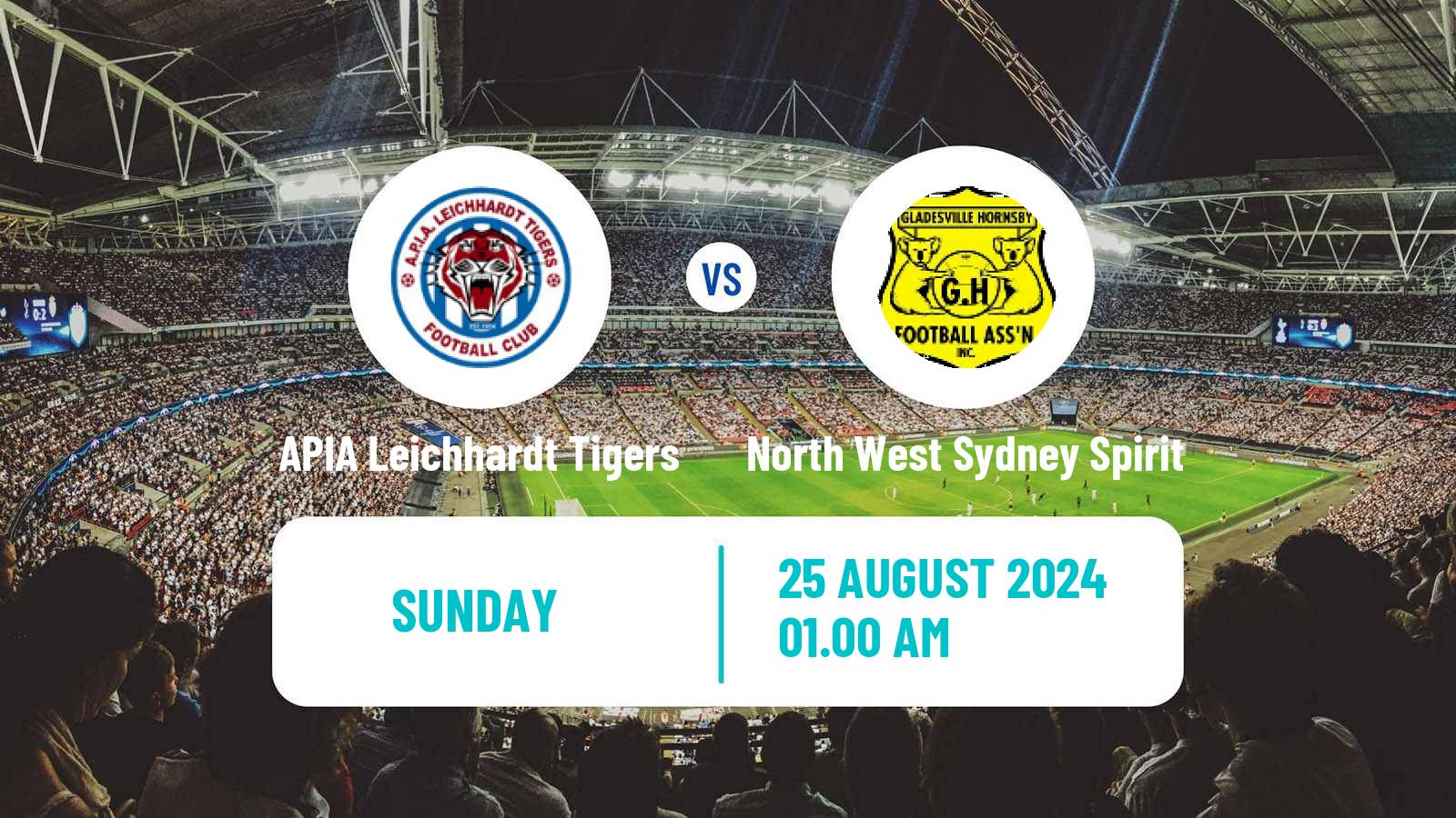 Soccer Australian NPL NSW APIA Leichhardt Tigers - North West Sydney Spirit