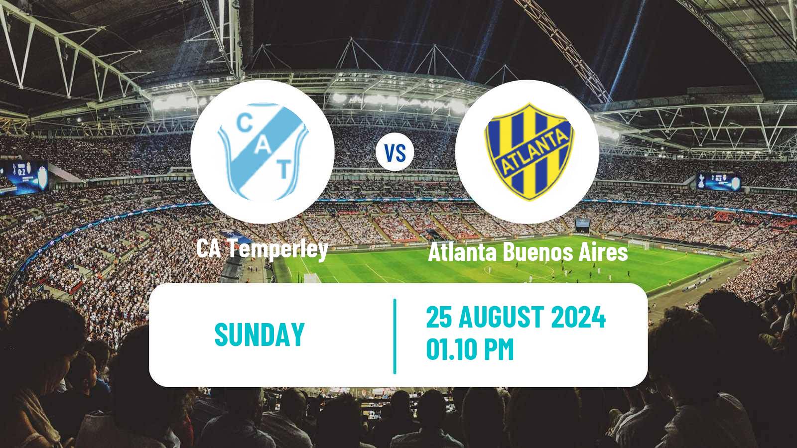 Soccer Argentinian Primera Nacional Temperley - Atlanta Buenos Aires