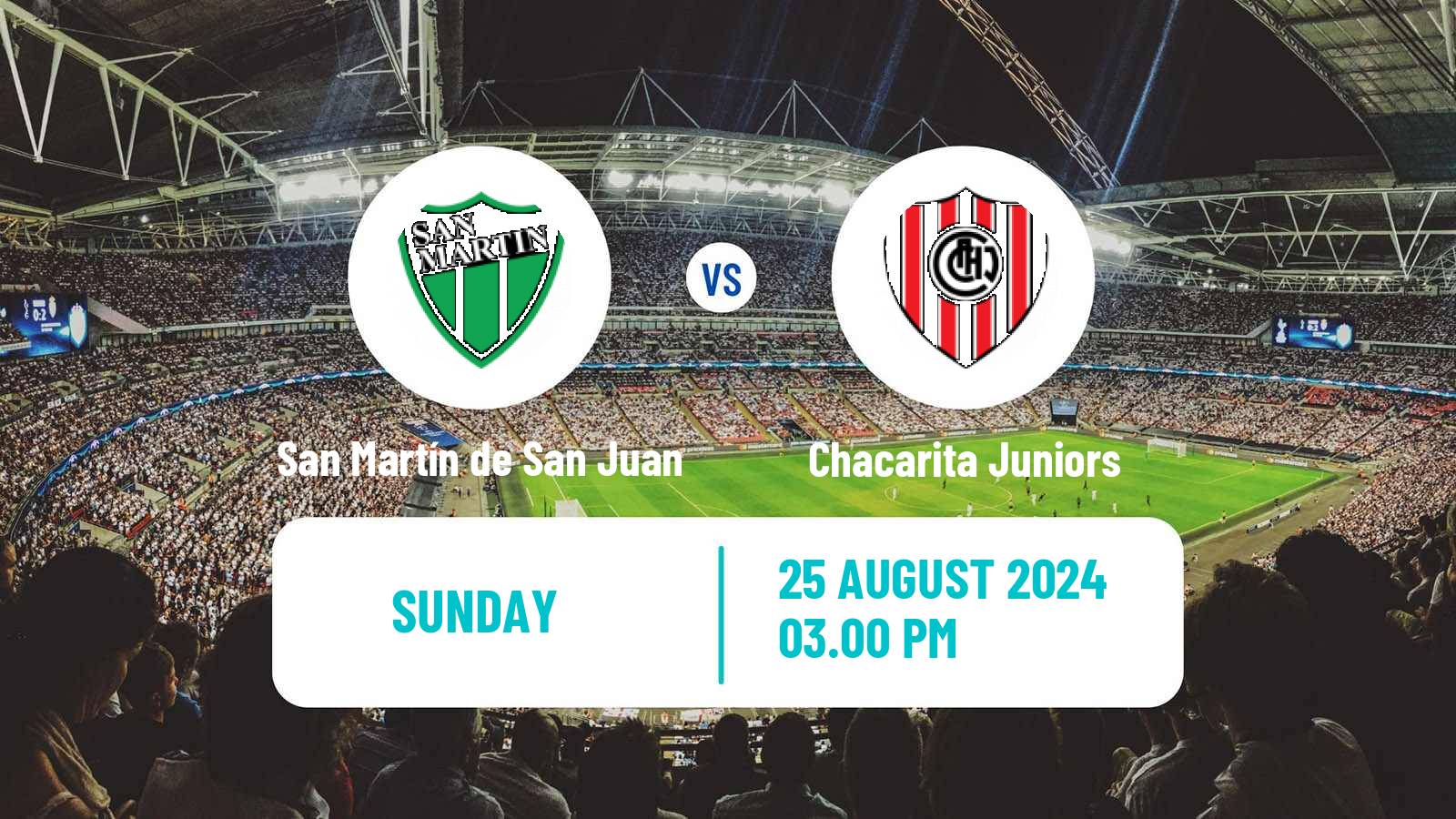 Soccer Argentinian Primera Nacional San Martín de San Juan - Chacarita Juniors