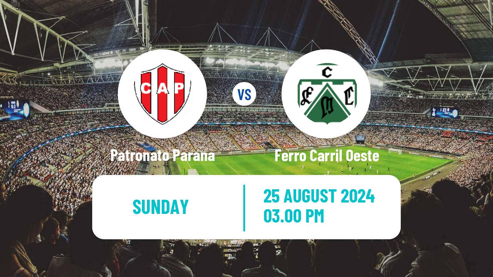 Soccer Argentinian Primera Nacional Patronato Parana - Ferro Carril Oeste