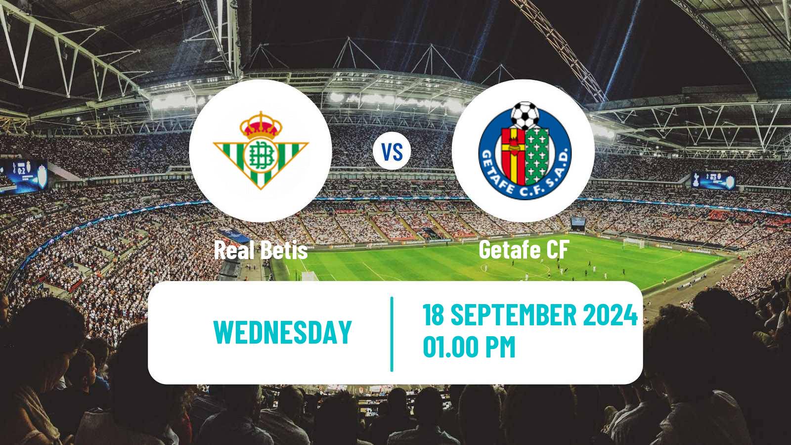 Soccer Spanish LaLiga Betis - Getafe