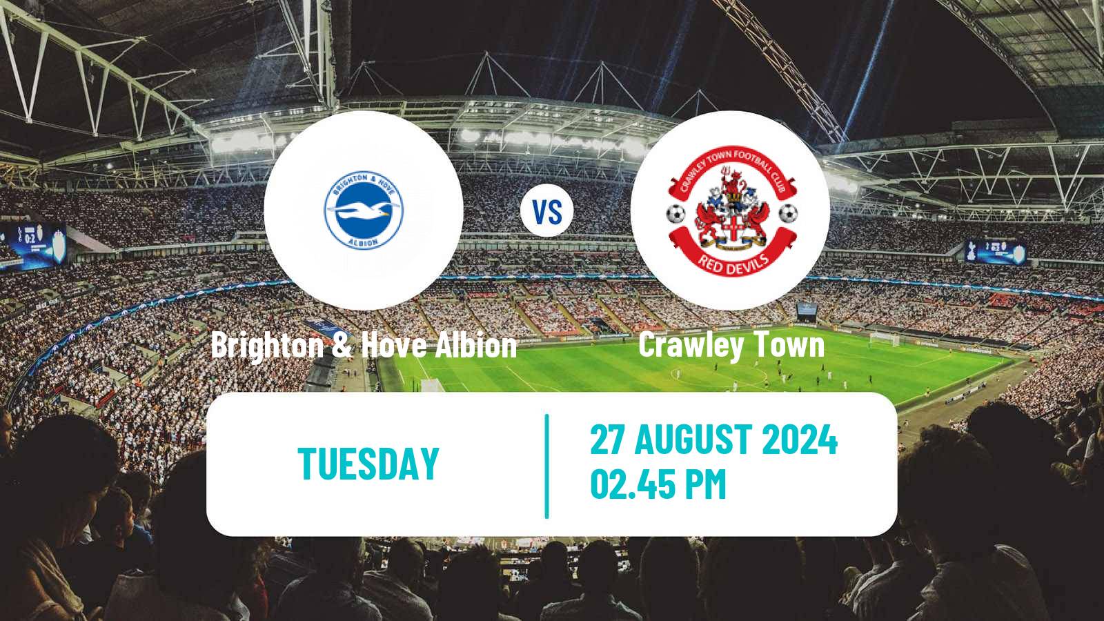 Soccer English League Cup Brighton & Hove Albion - Crawley Town