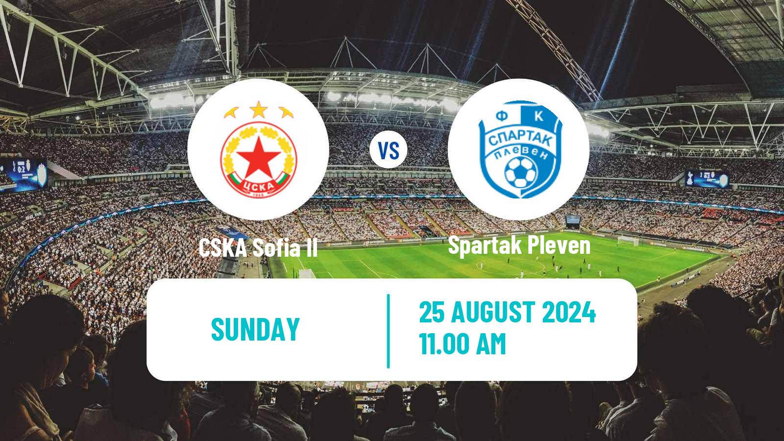 Soccer Bulgarian Vtora Liga CSKA Sofia II - Spartak Pleven