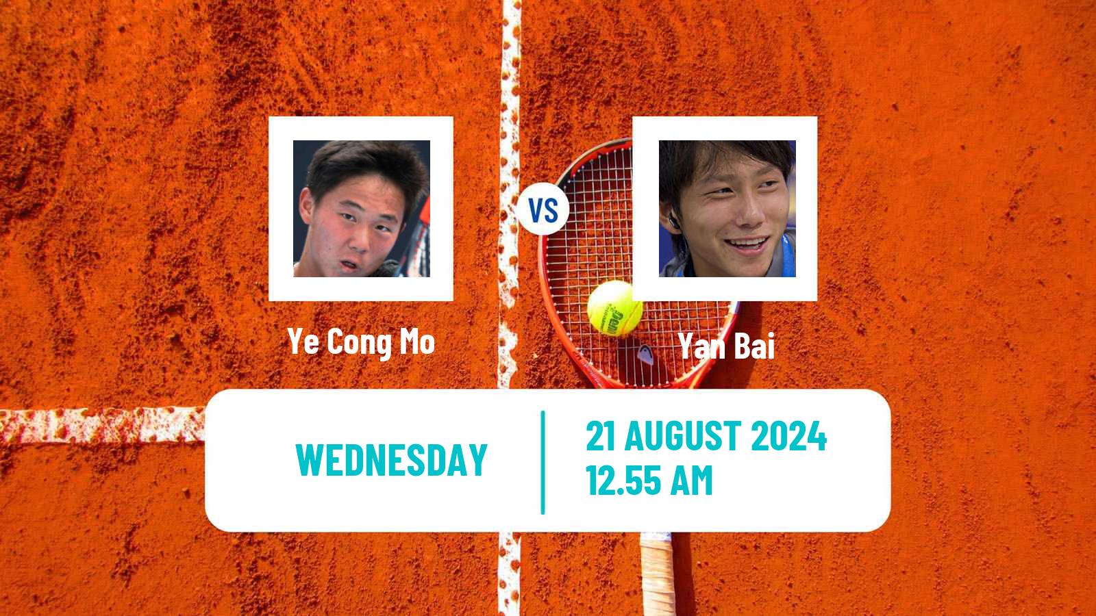 Tennis Jinan Challenger Men Ye Cong Mo - Yan Bai