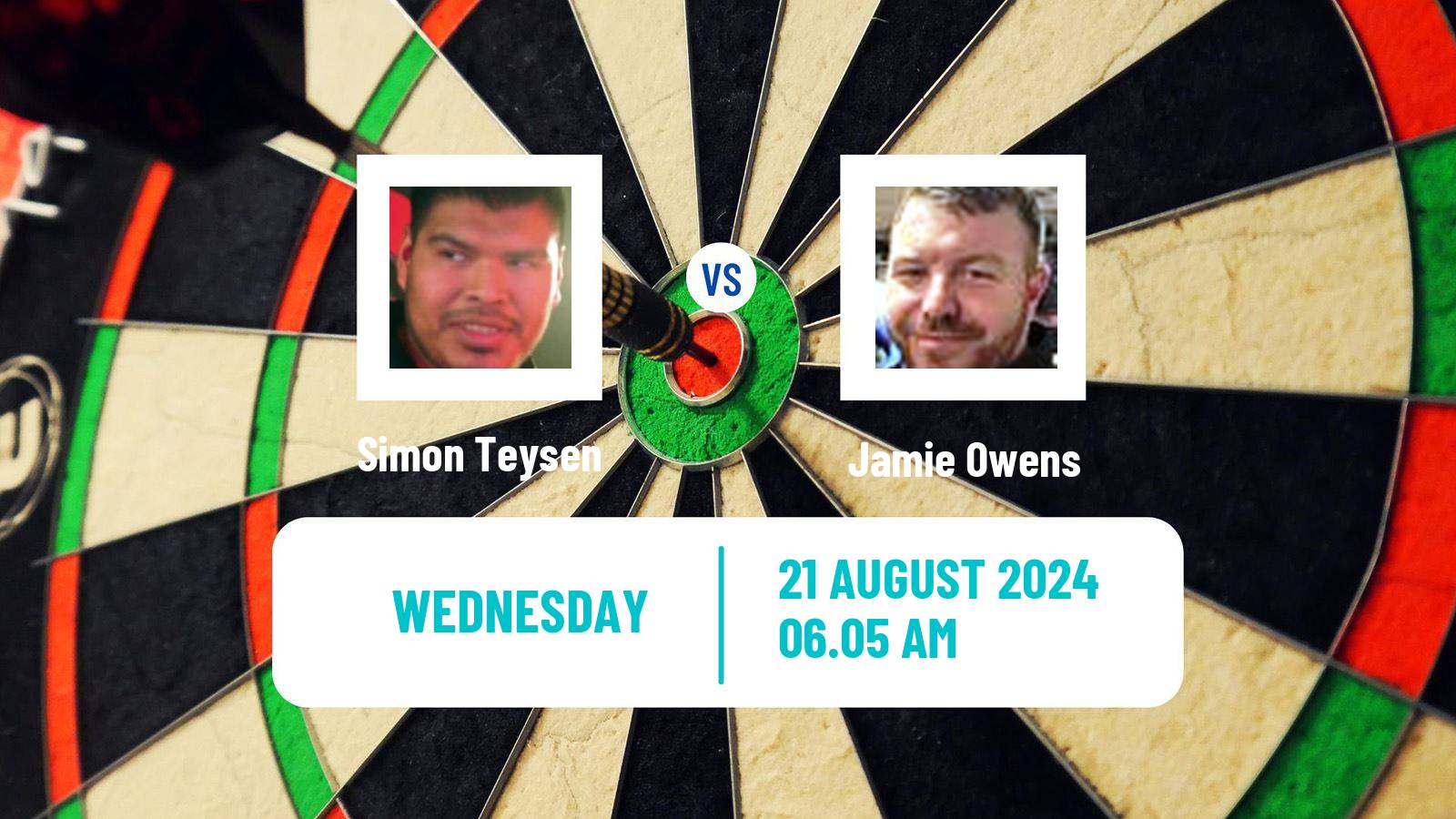 Darts Modus Super Series Simon Teysen - Jamie Owens