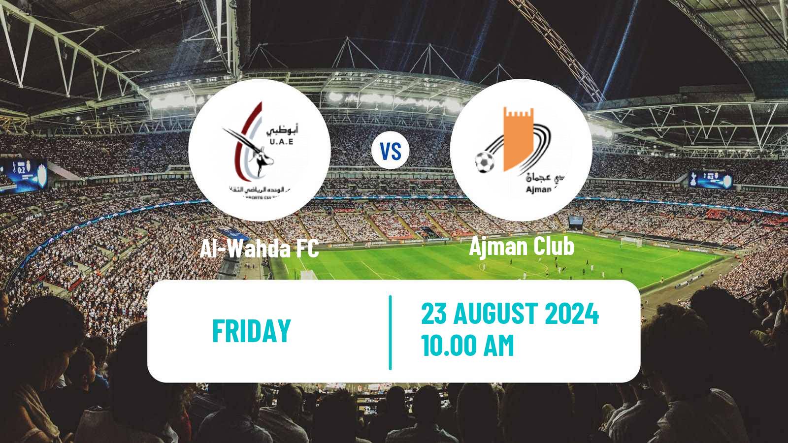 Soccer UAE Football League Al-Wahda - Ajman Club