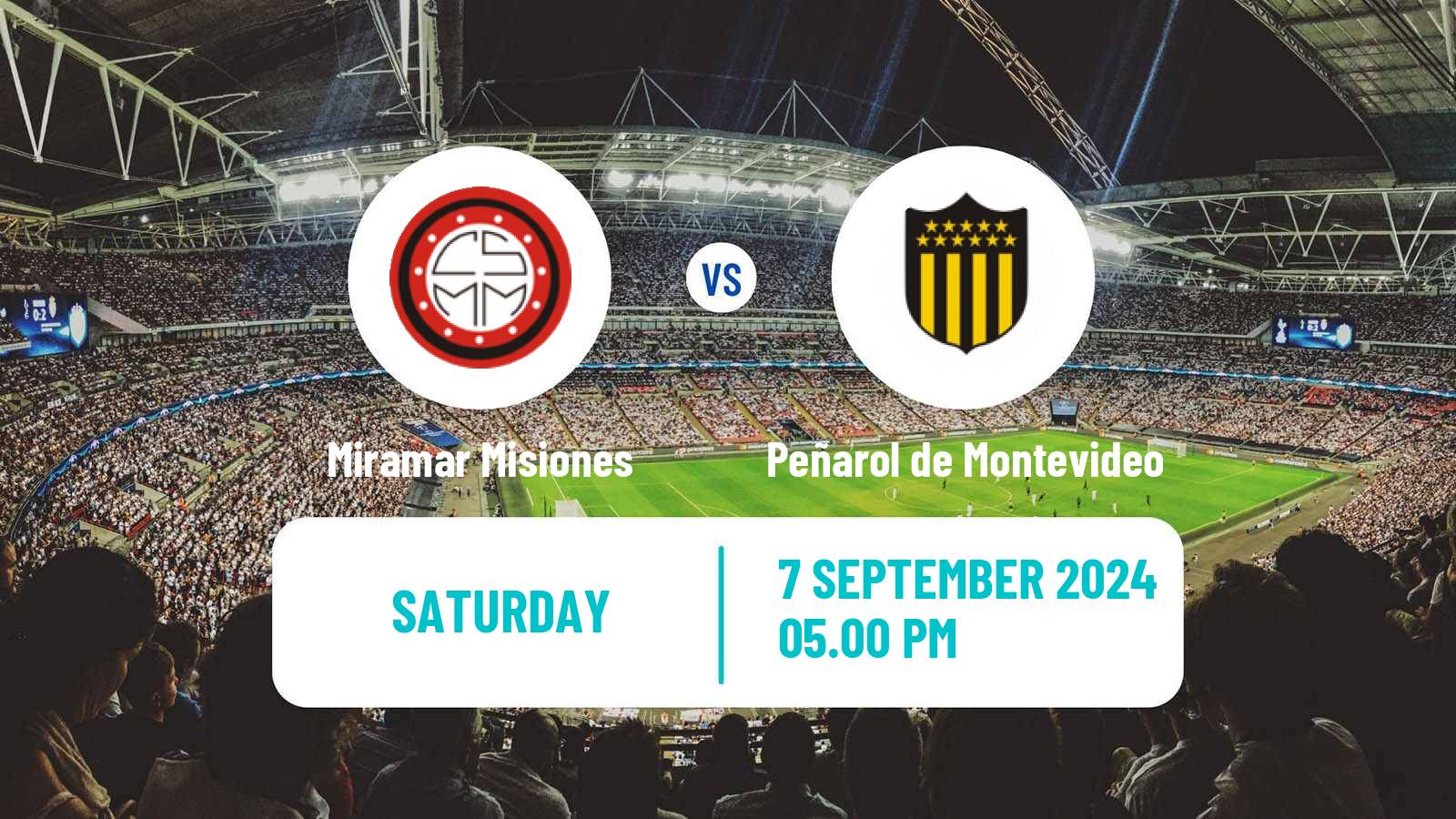 Soccer Uruguayan Primera Division Miramar Misiones - Peñarol de Montevideo