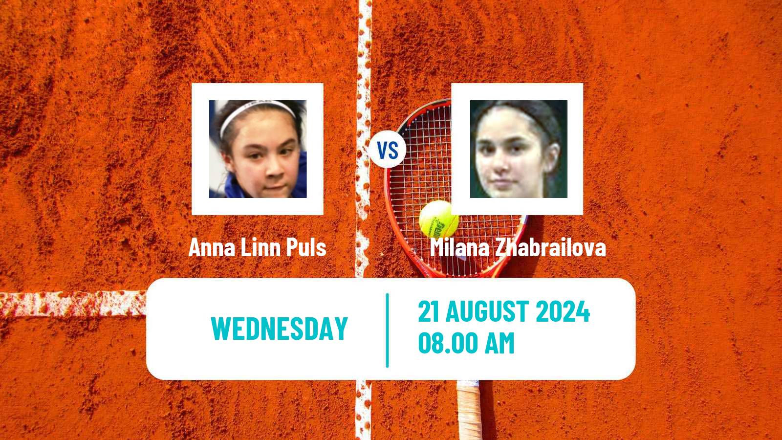 Tennis ITF W15 Wanfercee Baulet Women Anna Linn Puls - Milana Zhabrailova