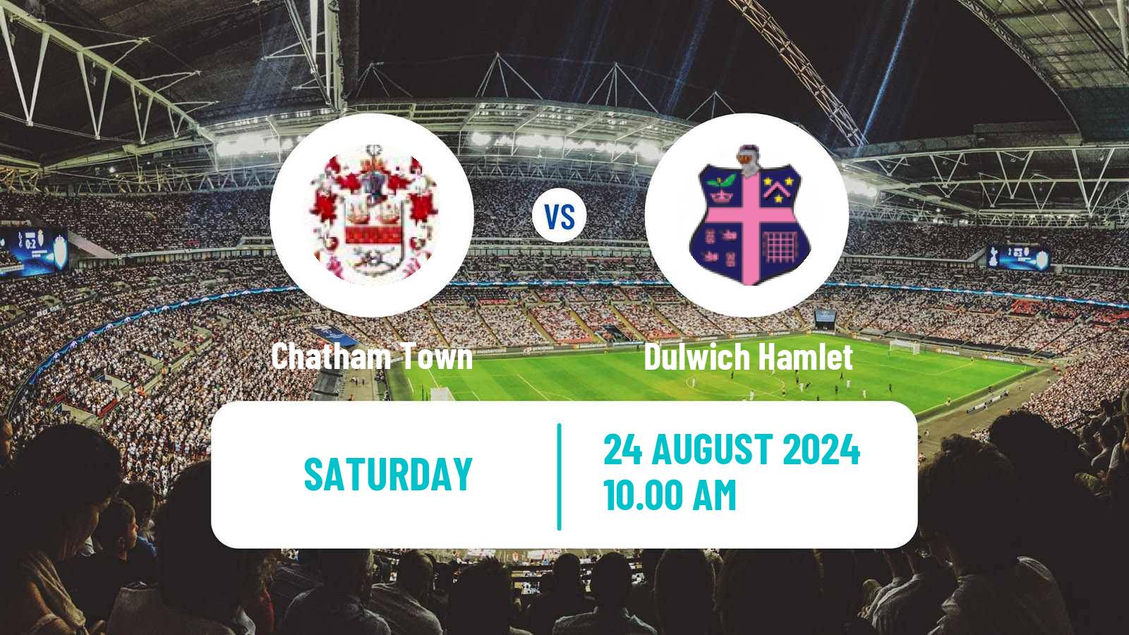 Soccer English Isthmian League Premier Division Chatham Town - Dulwich Hamlet