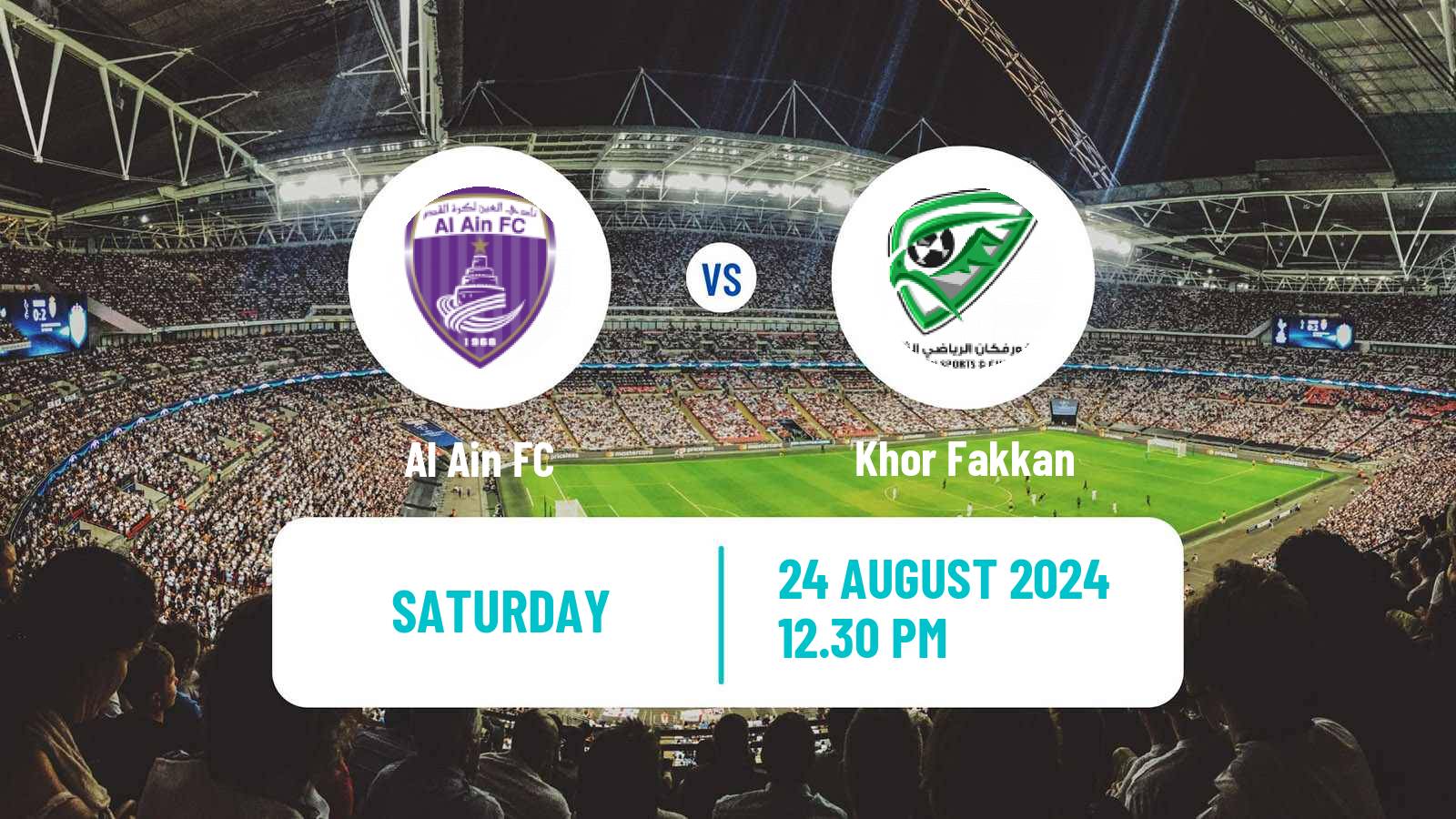 Soccer UAE Football League Al Ain - Khor Fakkan