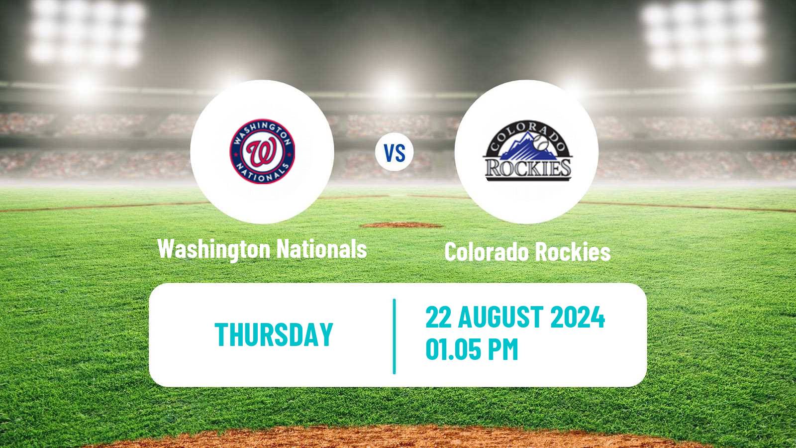 Baseball MLB Washington Nationals - Colorado Rockies