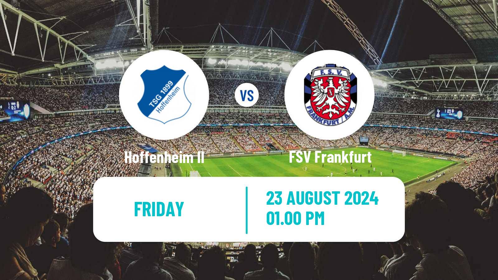 Soccer German Regionalliga Sudwest Hoffenheim II - FSV Frankfurt