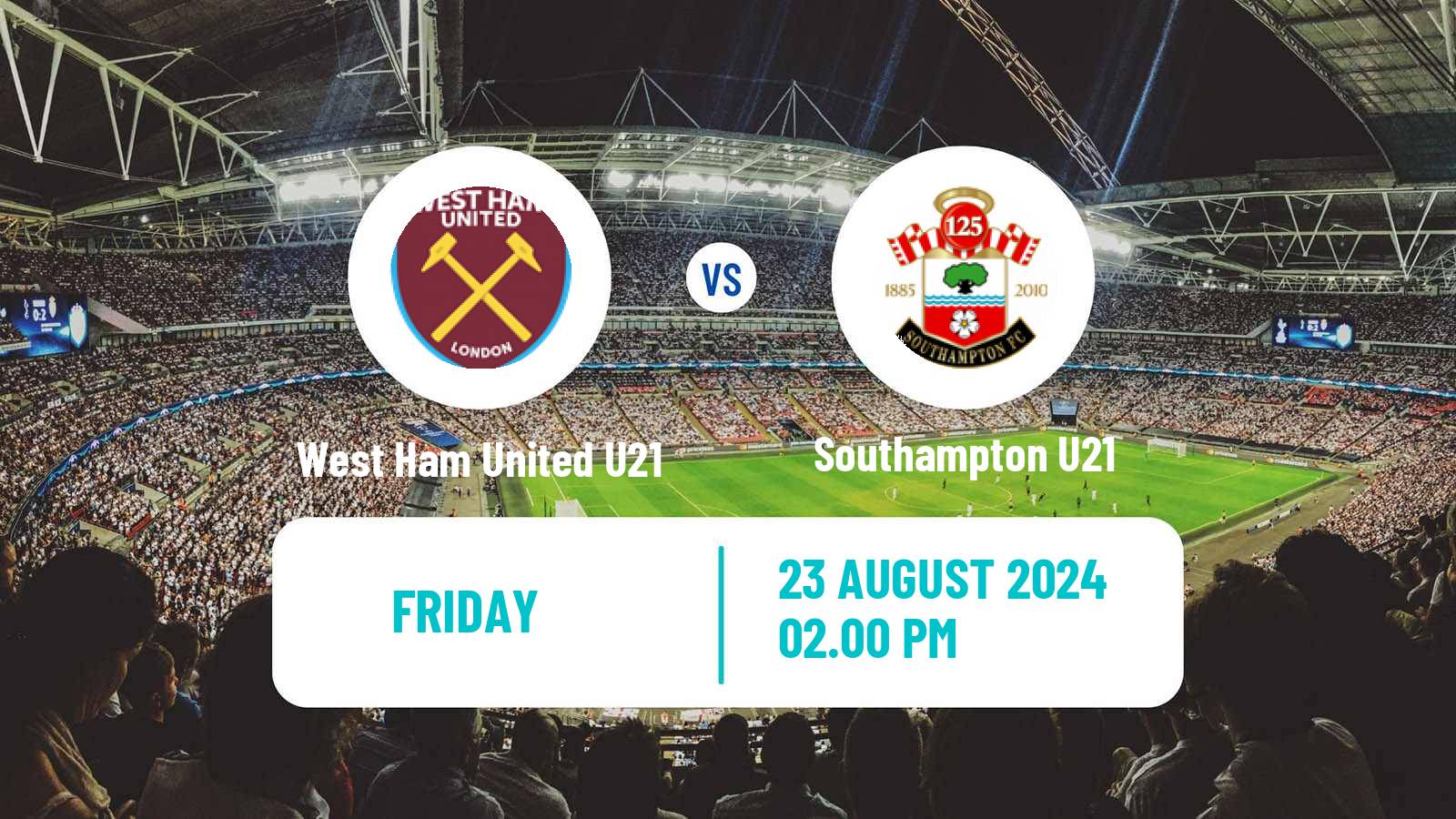 Soccer English Premier League 2 West Ham United U21 - Southampton U21