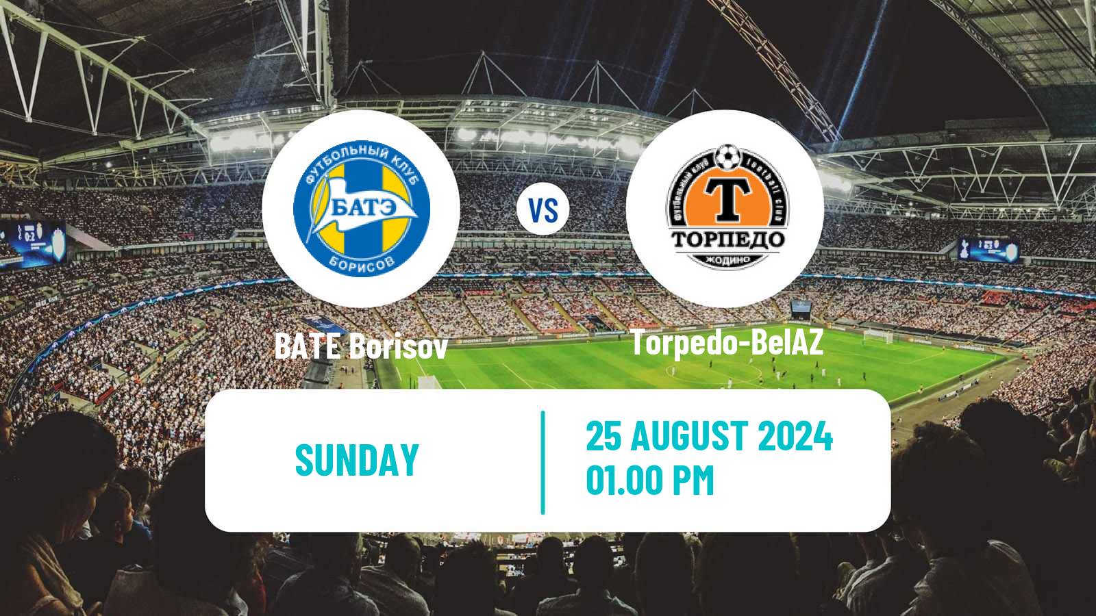 Soccer Belarusian Vysshaya Liga BATE Borisov - Torpedo-BelAZ