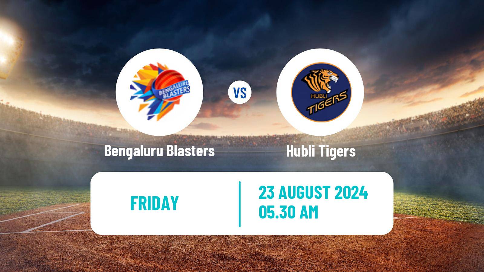 Cricket Indian Maharaja T20 Trophy Bengaluru Blasters - Hubli Tigers