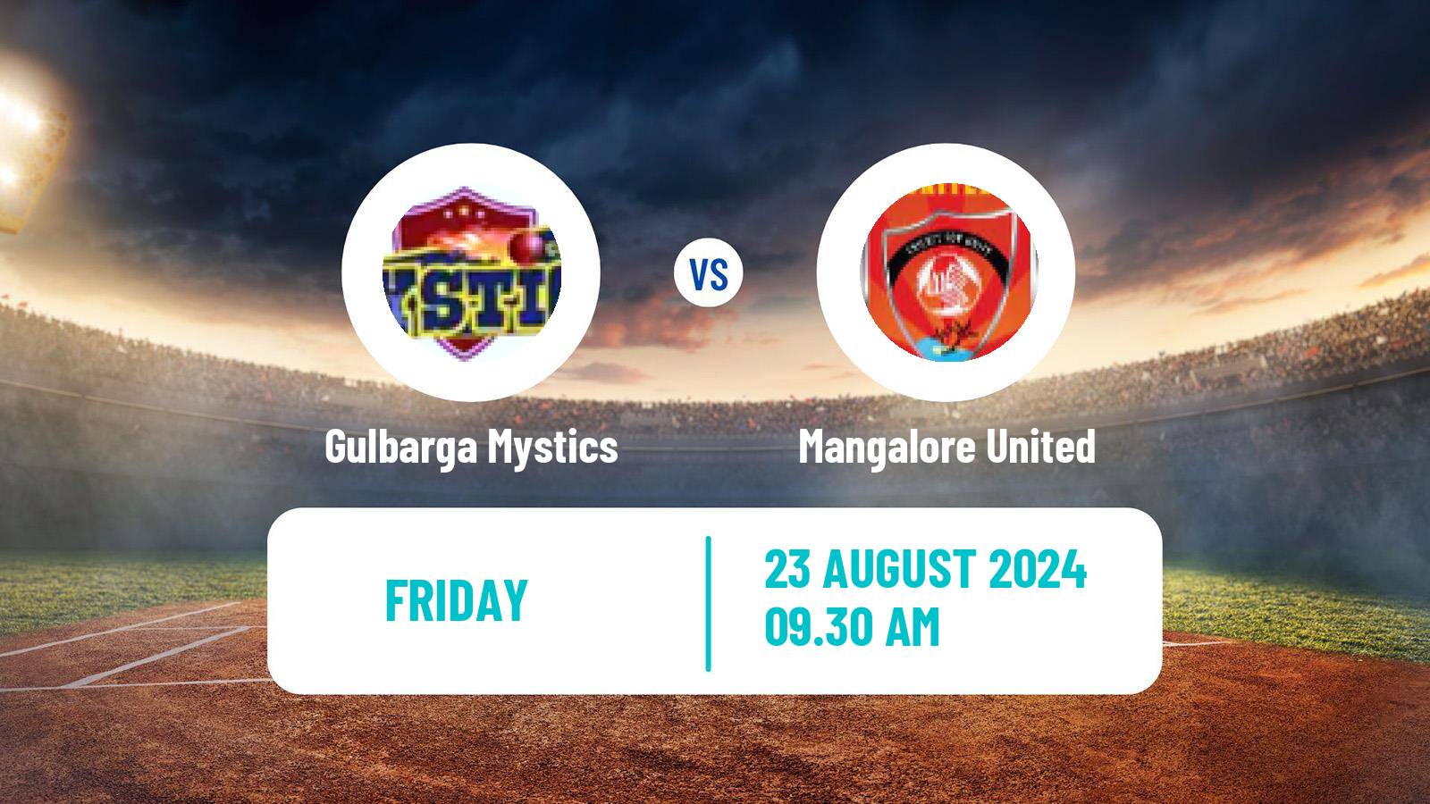 Cricket Indian Maharaja T20 Trophy Gulbarga Mystics - Mangalore United