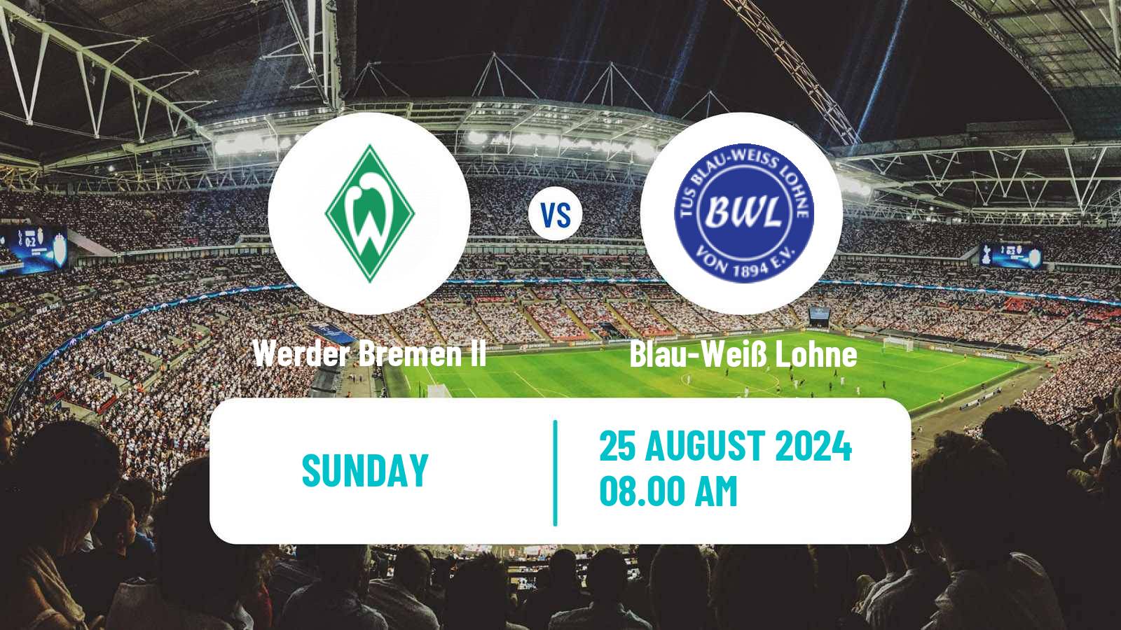 Soccer German Regionalliga North Werder Bremen II - Blau-Weiß Lohne