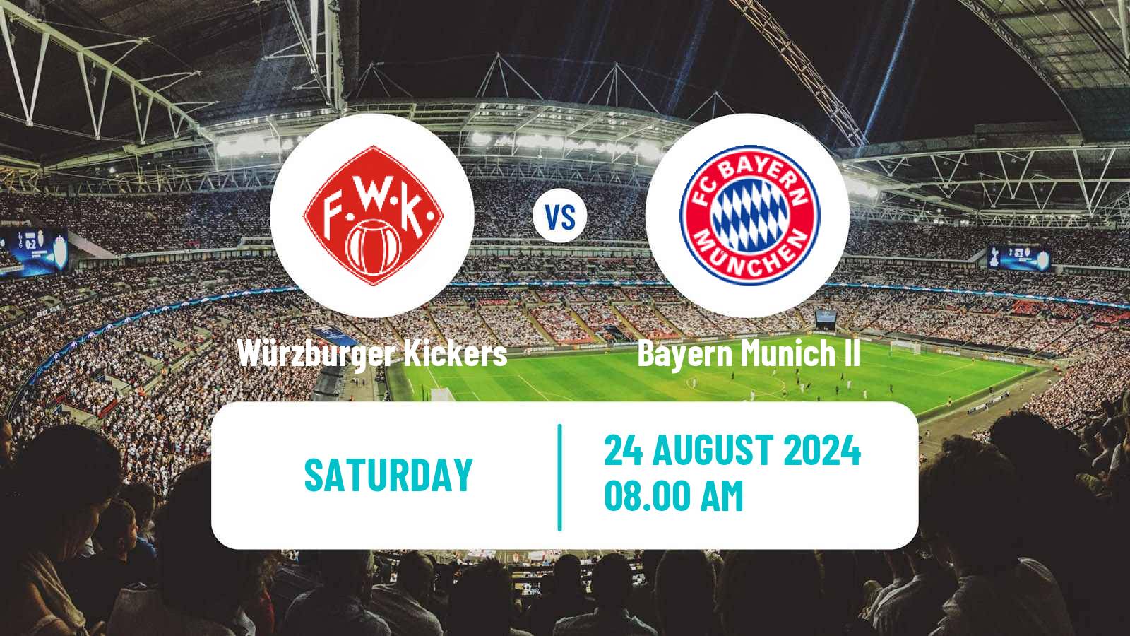 Soccer German Regionalliga Bayern Würzburger Kickers - Bayern Munich II