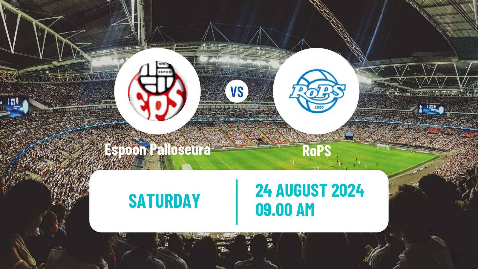 Soccer Finnish Ykkonen Espoon Palloseura - RoPS