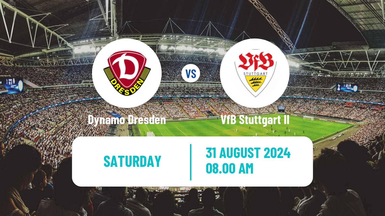 Soccer German 3 Bundesliga Dynamo Dresden - VfB Stuttgart II