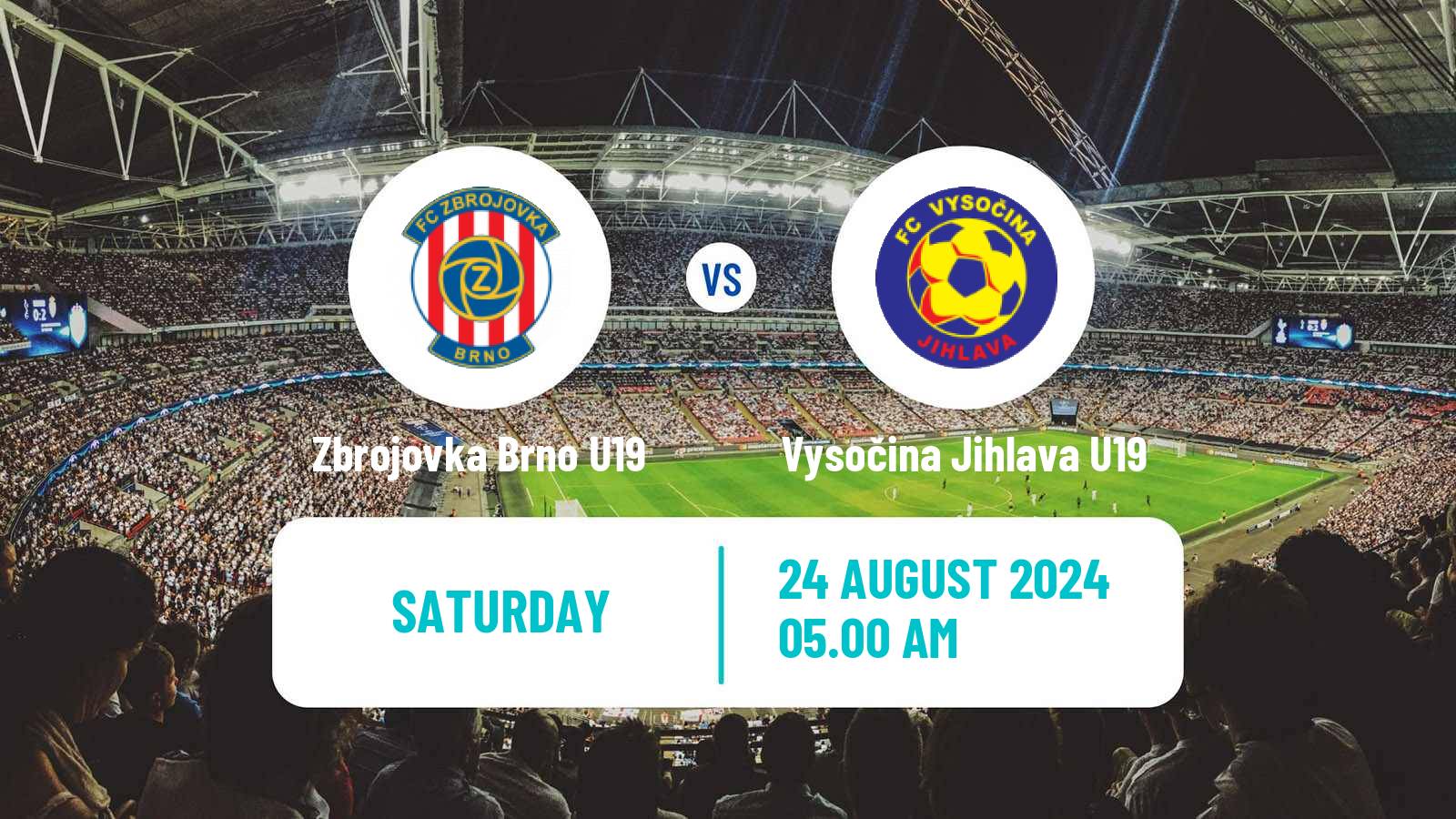 Soccer Czech U19 League Zbrojovka Brno U19 - Vysočina Jihlava U19