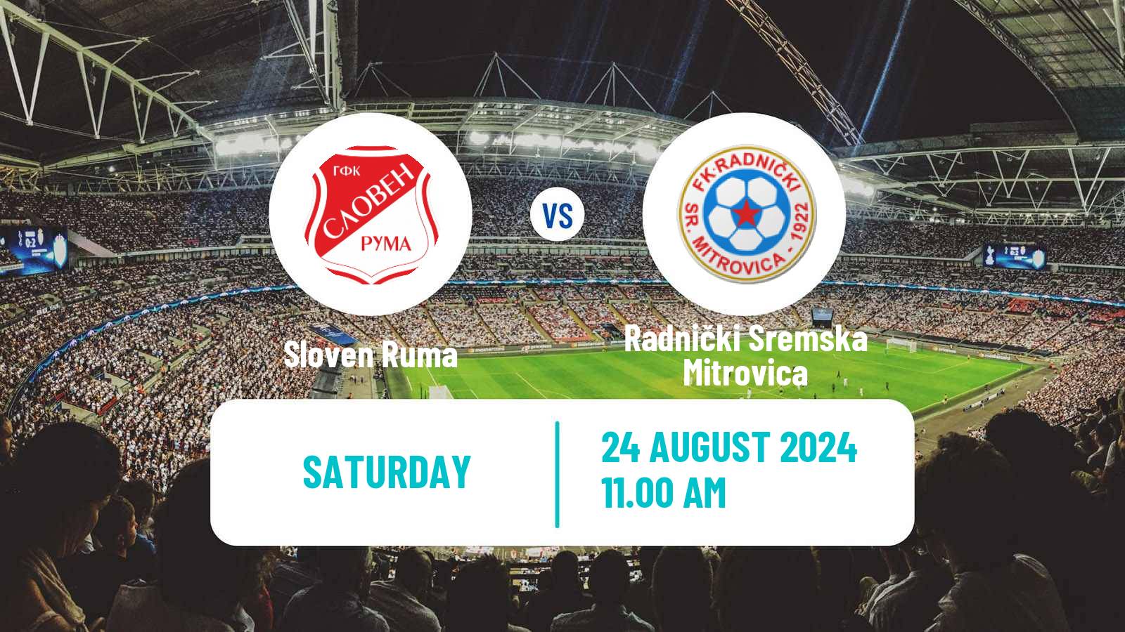 Soccer Serbian Prva Liga Sloven Ruma - Radnički Sremska Mitrovica