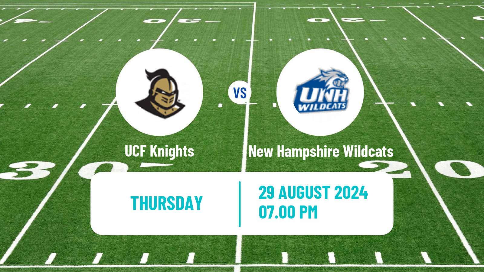 American football NCAA College Football UCF Knights - New Hampshire Wildcats