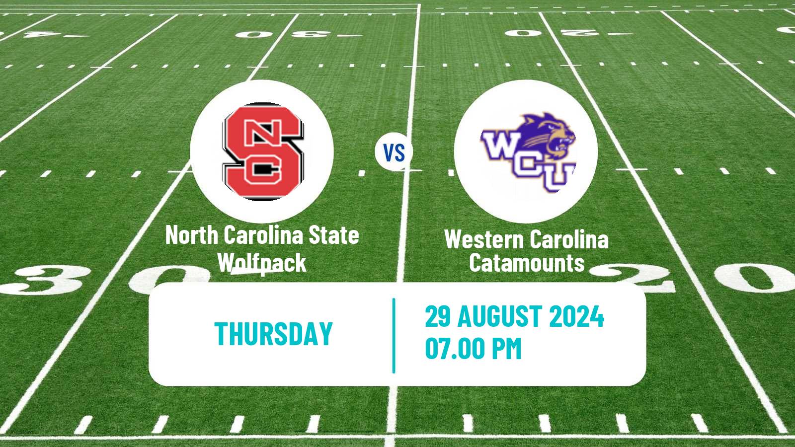 American football NCAA College Football North Carolina State Wolfpack - Western Carolina Catamounts